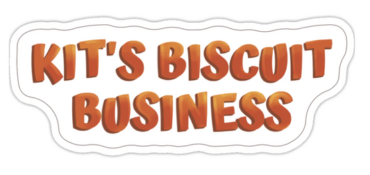 Kit's Biscuit Business Logo Sticker