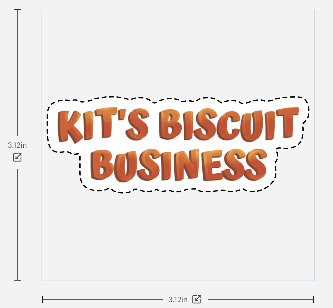 Kit's Biscuit Business Logo Sticker